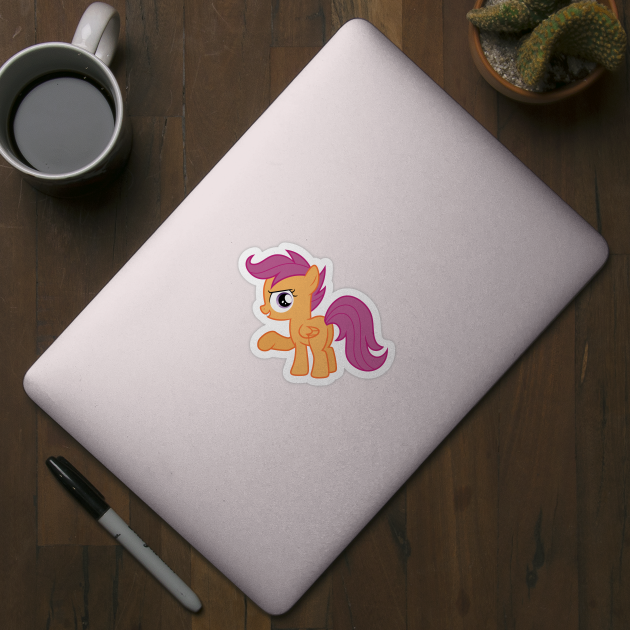 Scootaloo little nudge by CloudyGlow